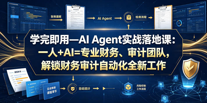 学完即用—AI Agent实战落地课：一人+AI=专业财务、审计团队，解锁财务审计自动化全新工作模式(更新0818)