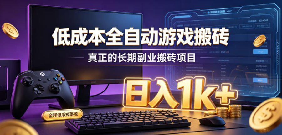 低成本全自动游戏搬砖，真正的长期副业搬砖项目，日入1k+，全程傻瓜式落地【揭秘】采购|汽车产业|汽车配件|机加工企业家交流社群中心