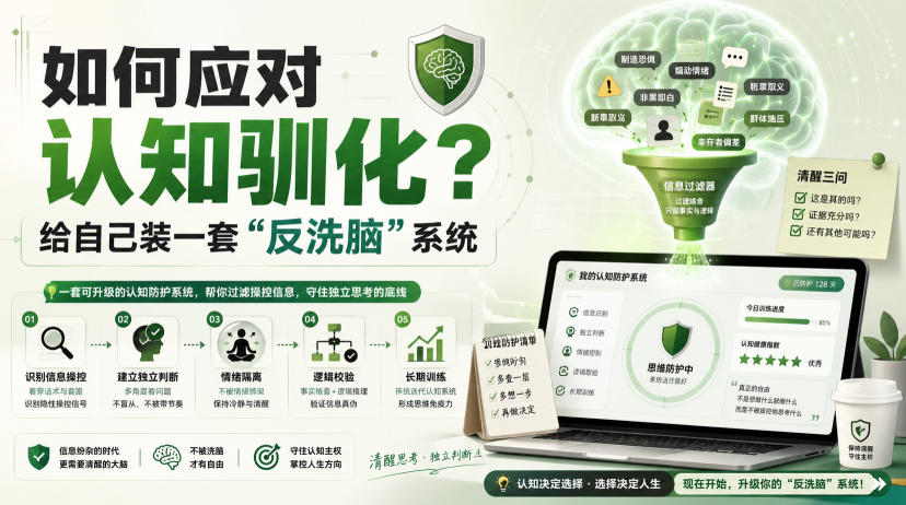 付费文章:如何应对认知驯化?给自己装一套“反洗脑”系统-皮皮网创
