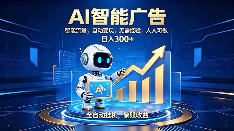 轻资产新赛道，全自动AI广告，打造持续收益｜焦圣希 18818568866