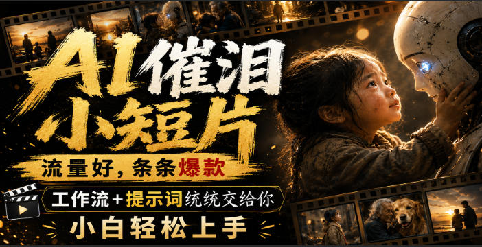 AI催泪小短片,流量好,条条爆款,工作流+提示词统统交给你,小白轻松上手-我爱发帖
