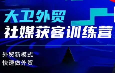 大卫老师·外贸社媒获客独家训练营(更新8月)-我爱发帖