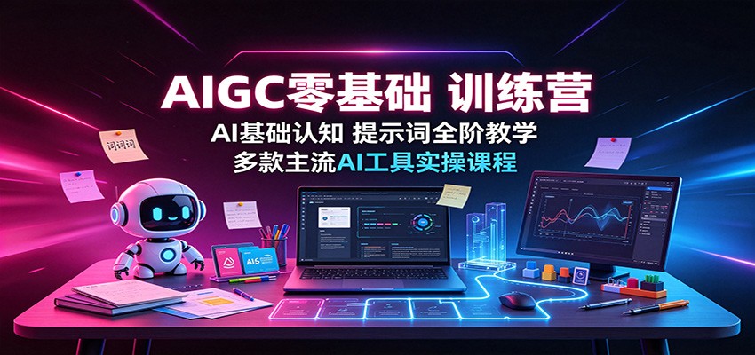 AIGC零基础训练营：AI基础认知，提示词全阶教学，多款主流AI工具实操课程-我爱发帖