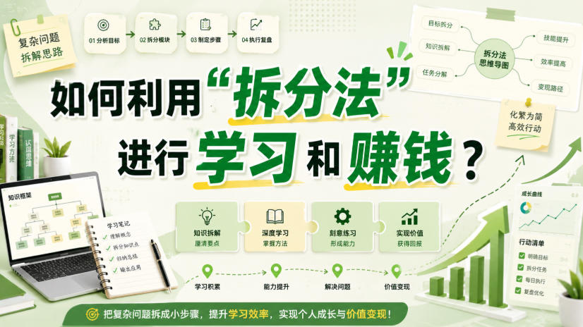 付费文章:如何利用“拆分法”进行学习和賺钱?-旺仔资源库