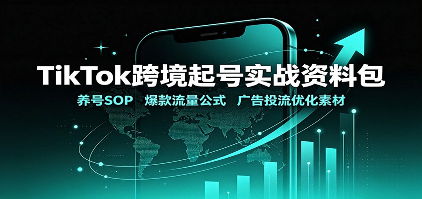 TikTok跨境起号实战资料包：养号SOP，爆款流量公式，广告投流优化素材-我爱发帖