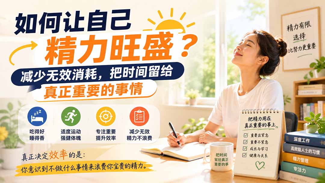 付费文章：如何让自己精力旺盛？减少无效消耗，把时间留给真正重要的事情-我爱发帖