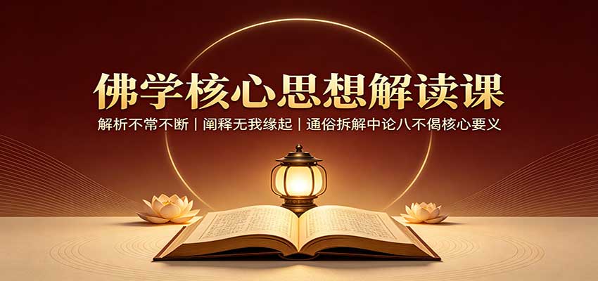 佛学核心思想解读课:解析不常不断,阐释无我缘起,通俗拆解中论八不偈核心要义-我爱发帖