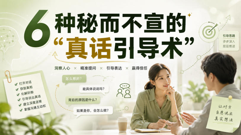 付费文章：6种秘而不宣的“真话引导术”-旺仔资源库