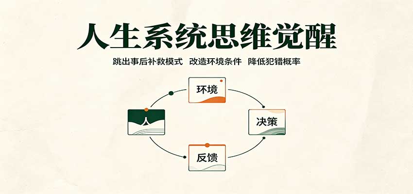 人生系统思维觉醒:跳出事后补救模式,改造环境条件,降低犯错概率-旺仔资源库