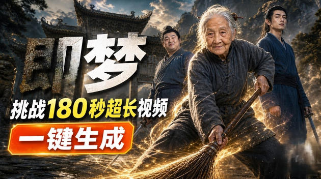 即梦挑战180秒超长视频！一键生成3分钟电影？完整制作流程详细分享！-我爱发帖
