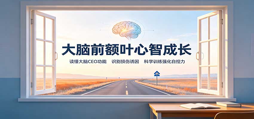 大脑前额叶心智成长：读懂大脑CEO功能，识别损伤诱因，科学训练强化自控力｜焦圣希 18818568866