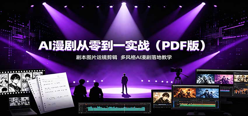 AI漫剧从零到一实战(PDF版)：剧本图片运镜剪辑，多风格AI漫剧落地教学｜焦圣希 18818568866