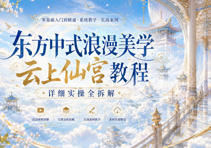 东方中式浪漫美学云上仙宫教程，详细实操全拆解-我爱发帖