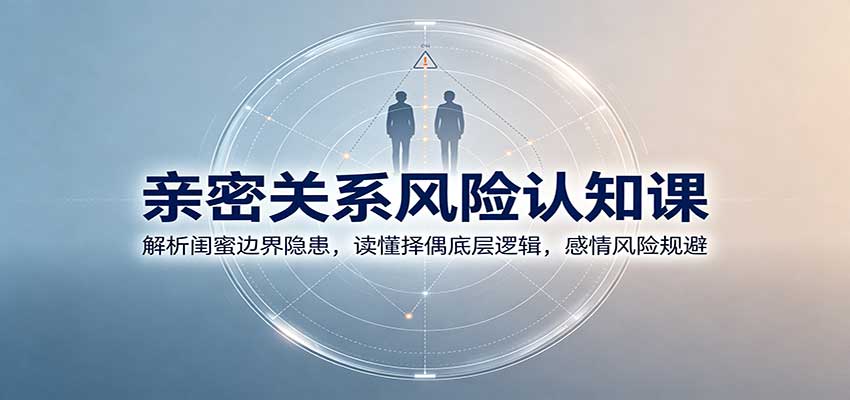 亲密关系风险认知课：解析闺蜜边界隐患，读懂择偶底层逻辑，感情风险规避｜焦圣希 18818568866