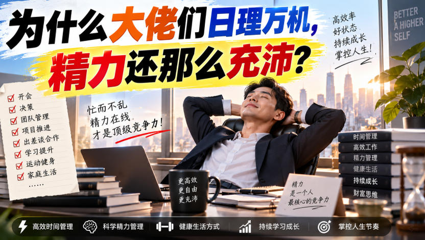 付费文章：为什么大佬们日理万机，精力还那么充沛？-旺仔资源库
