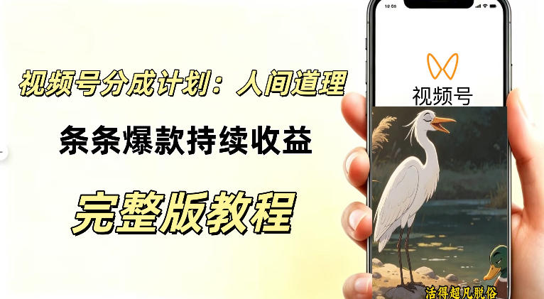 视频号新玩法之AI动漫画风励志视频,不用会画画、不用拍摄,持续化收益,详细拆解
