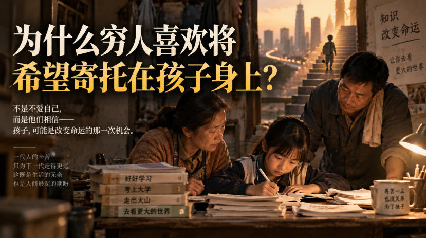 某社群精品文章：为什么穷人喜欢将希望寄托在孩子身上？-旺仔资源库