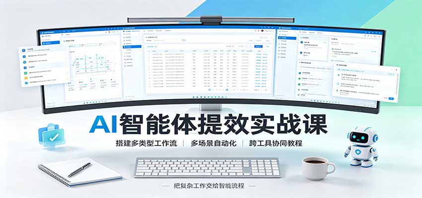 AI智能体提效实战课:搭建多类型工作流,多场景自动化,跨工具协同教程-我爱发帖