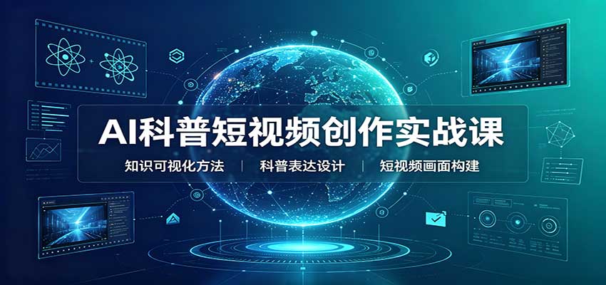 AI科普短视频创作实战课：配套要点文档，文案与视频提示词模板教学-我爱发帖