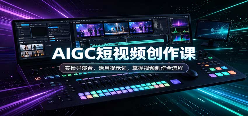 AIGC短视频创作课：实操导演台，活用提示词，掌握视频制作全流程-星火轻创