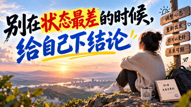 某公众号付费文章：别在状态最差的时候，给自己下结论-我爱发帖
