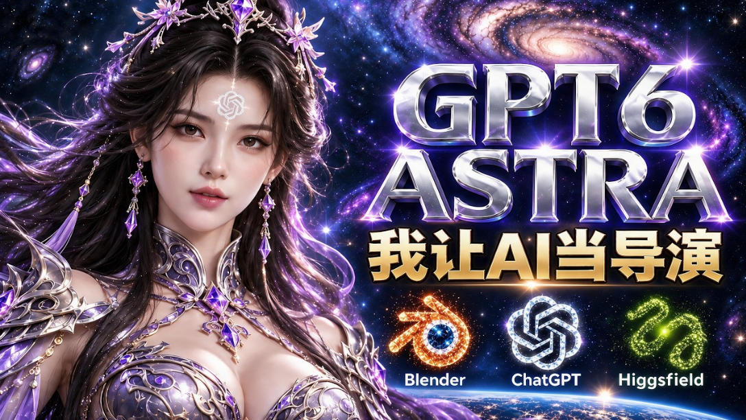 让GPT-6 Astra当导演！Higgsfield和Blender实战打造30秒玄幻精准运镜短片！-我爱发帖