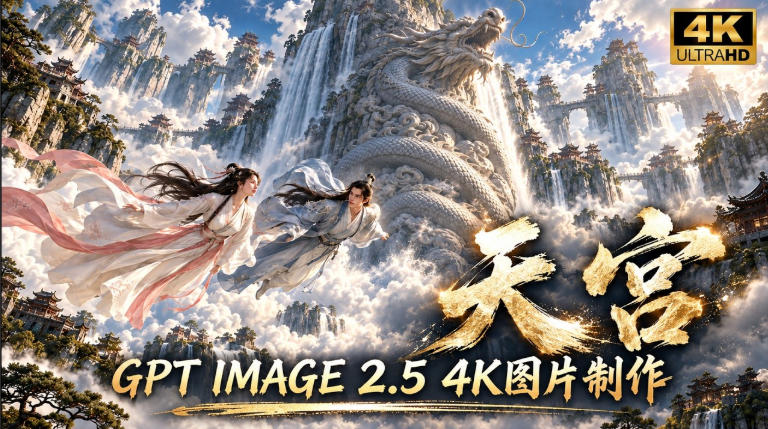 GPT Image 2.5实测！4K到底多清楚？皮肤、手指、修图与天宫场景全面测试-我爱发帖