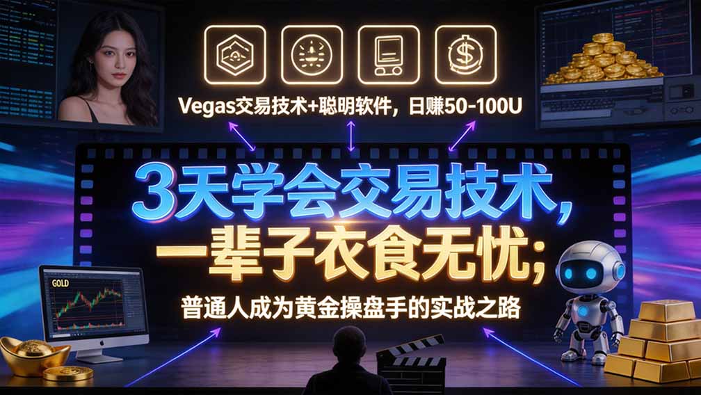 “顺势而为交易系统”3天学会交易技术，聪明软件辅助，小白也能看懂趋势交易，日入30-100U,长期稳定｜焦圣希 18818568866
