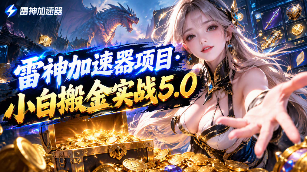 雷神加速器项目·小白搬金实战5.0，抖音W播100-150r，小白入局一天也能几十r-我爱发帖