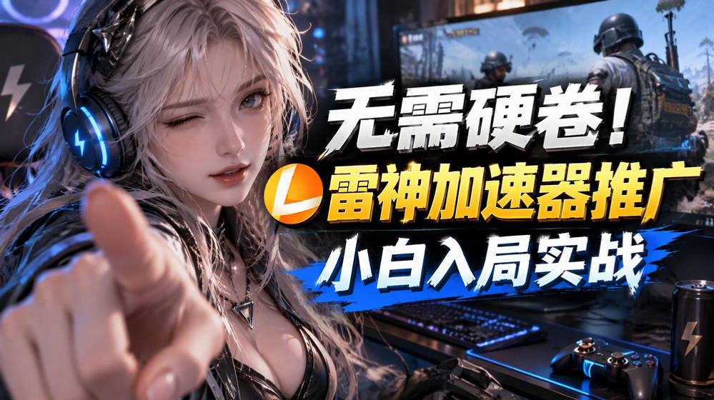 无需硬卷!雷神加速器推广,小白入局实战一天也能几十r-我爱发帖