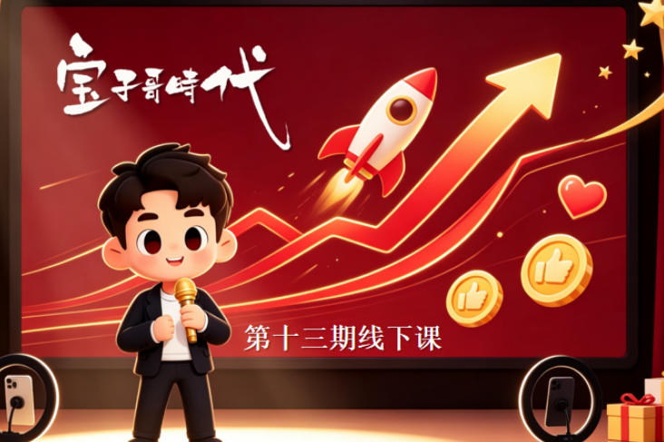 宝子哥抖音直播第13期VIP线下课9月5-6日，26年最值得看的直播课程，快速突破直播间流量瓶颈，打造高效起号闭环-我爱发帖
