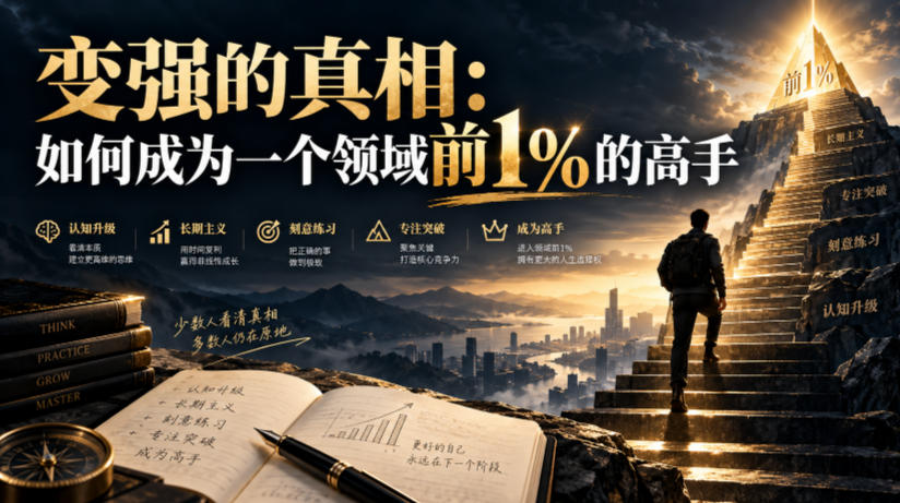 付费文章：变强的真相：如何成为一个领域前1%的高手-我爱发帖