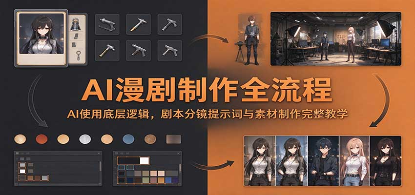AI漫剧制作全流程：AI使用底层逻辑，剧本分镜提示词与素材制作完整教学-我爱发帖