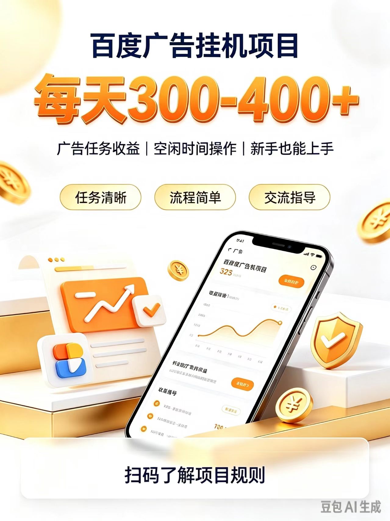 广告挂机0门槛副业,日赚300-400,躺赚稳定风口项目-皮皮网创