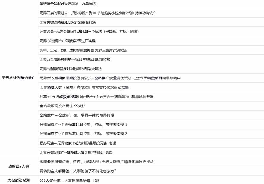 图片[2]-2026淘天开单秘籍PRO实战陪跑课程-更新1023：全套落地运营玩法，一站式解决淘宝流量低、不出单难题-我爱发帖