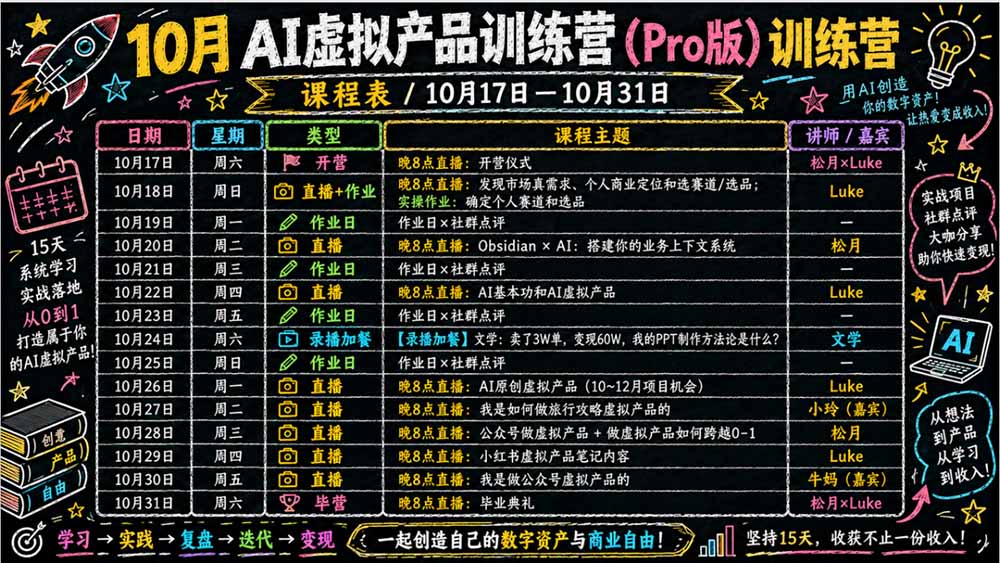 AI虚拟产品10月训练营(Pro版 - 小红泡