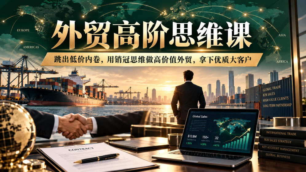 外贸高阶思维课，跳出低价内卷，用销冠思维做高价值外贸，拿下优质大客户-我爱发帖