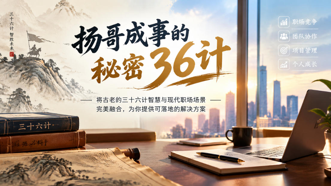 扬哥成事的秘密36计，将古老的三十六计智慧与现代职场场景完美融合，为你提供可落地的解决方案-我爱发帖