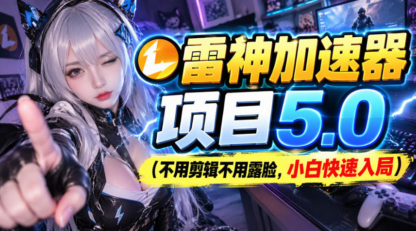 雷神加速器项目(不用剪辑不用露脸,小白快速入局)-我爱发帖