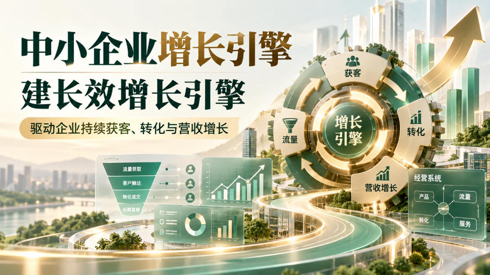 中小企业增长引擎,建长效增长引擎,驱动企业持续获客、转化与营收增长汇通分享-分享轻创项目-网络创业-项目实操-兼职-网赚-副业-抖音-快手-小红书-闲鱼-视频号-直播-短视频-中视频-带货-短剧-游戏搬砖-引流等教程课程分享汇通分享